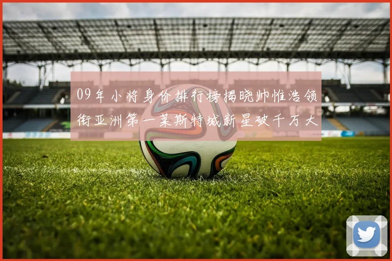 09年小将身价排行榜揭晓帅惟浩领衔亚洲第一莱斯特城新星破千万大关